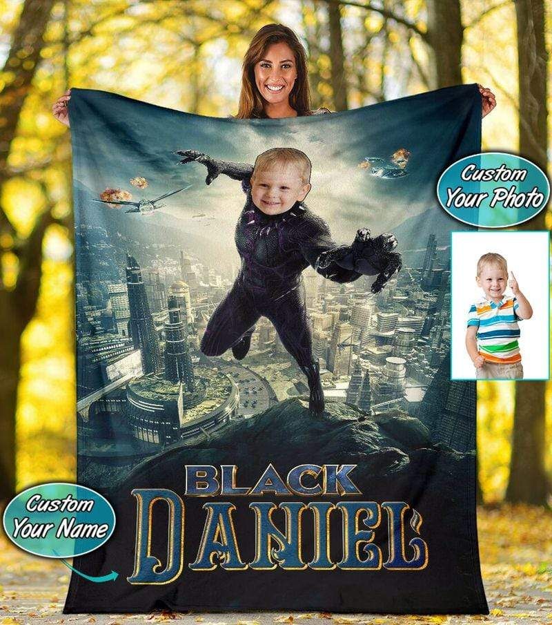 Personalized Black Panther Blanket Custom Gift