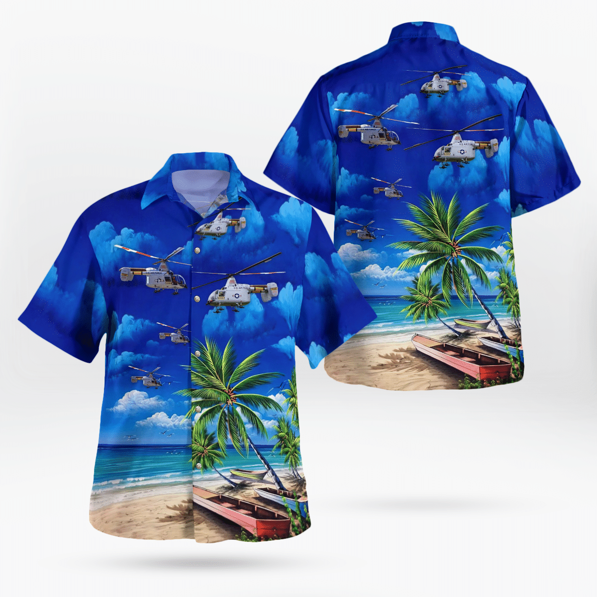 MerchPrinted Kaman HH-43 Huskie Hawaiian Shirt NLMP2107BG09